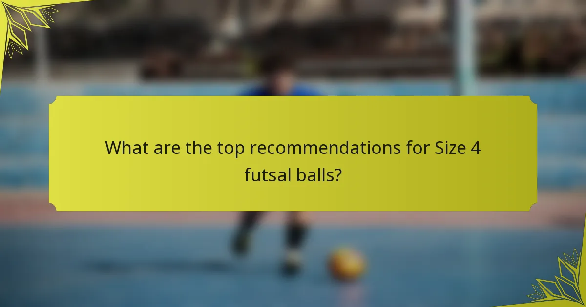 What are the top recommendations for Size 4 futsal balls?
