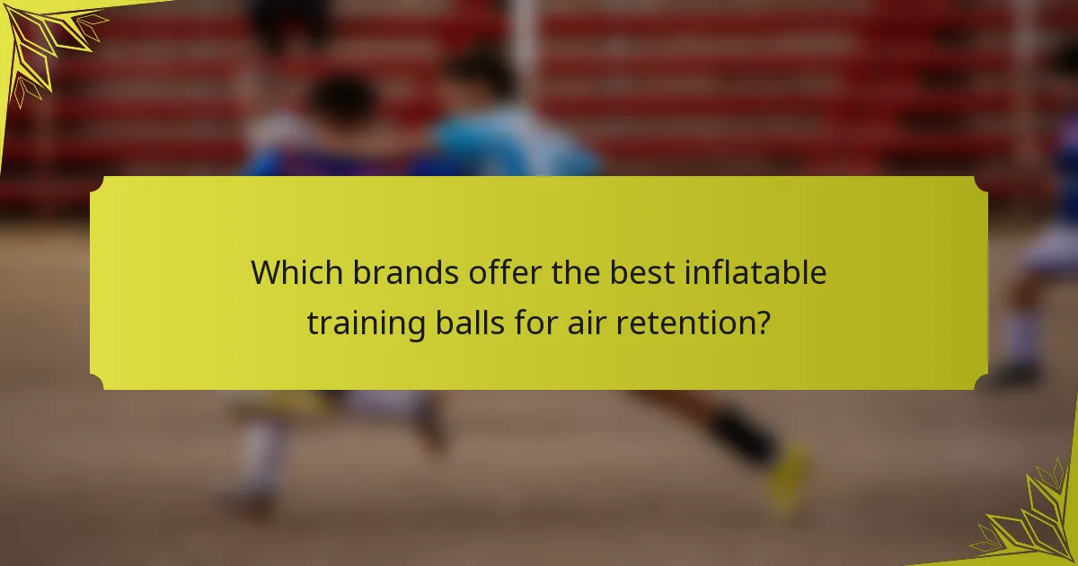 Which brands offer the best inflatable training balls for air retention?